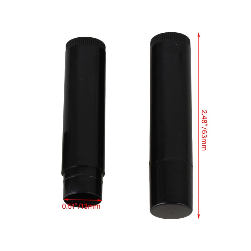 RDEXP Plastic Empty Lip Balm Containers 5ml Free Lipstick Tube Pack of 10 (Black) - Image 4